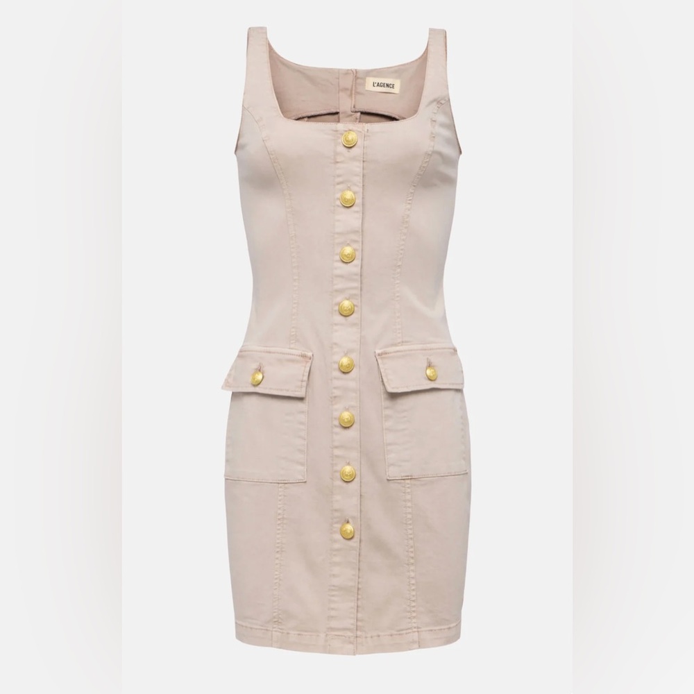 NWOT L'AGENCE Midy Button-Front Dress, Size 4 - Picture 4 of 8